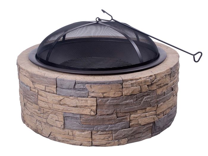 Brand New 89cm Cast Stone Fire Pit