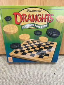 Wooden Draughts Set