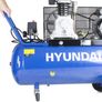 Hyundai 100 Litre Air Compressor, 14CFM/145psi, Twin Cylinder, Belt Drive 3hp Image 2
