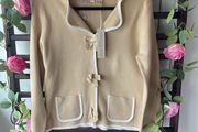 cardigan Edina ronay 100% cotton vintage inspired jacket style cardigan size 14