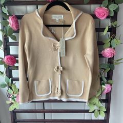 cardigan Edina ronay 100% cotton vintage inspired jacket style cardigan size 14