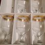 5 X Executive Gold Rimmed Beer Drinking Glasses. 300cc 10.oz.in Mint Condition. Image 2