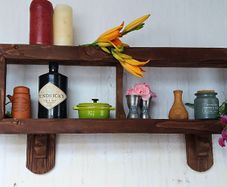 NEW Rustic Cubby Box Floating Shelf