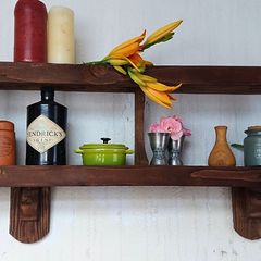NEW Rustic Cubby Box Floating Shelf