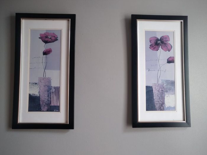 Two photos of flowers