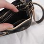 Tula Leather Black Shoulder Baguette Bag with Buckle Image 7