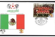 1986 St Vincent First Day Cover for Mexico Football (FIFA) World Cup 86 Featuring Hungry Team First Day Cover (FDC)