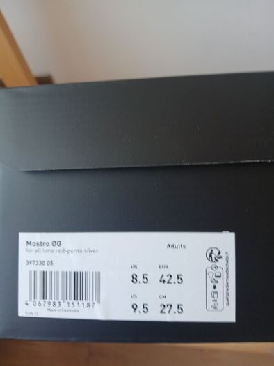 Puma Mostro OG For All Time Red - UK 8.5 / EU 42.5 - Brand New in Box