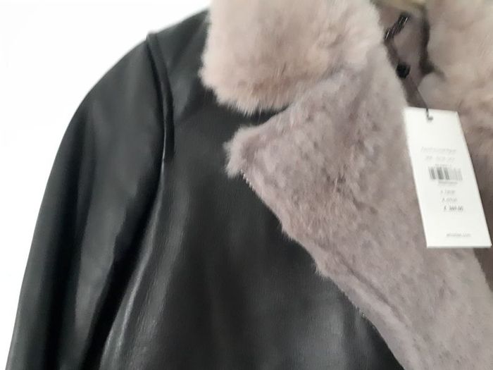 Whistles - Leather Biker Aviator Jacket - Black - UK 8 - BNWT RRP 479