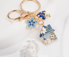 Adorable Cottagecore Enamel Keychain - Brand New