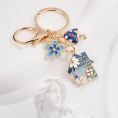 Adorable Cottagecore Enamel Keychain - Brand New