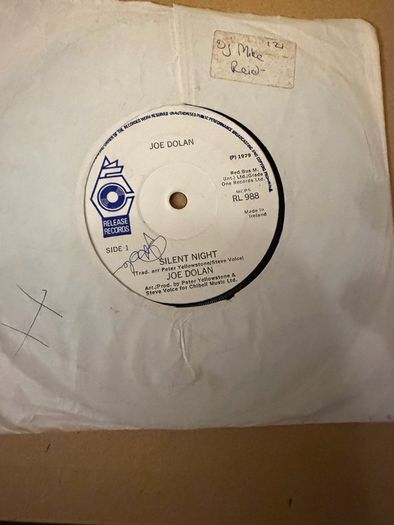 Joe Dolan Silent Night Alone 1979 Irish 7inch Possible Autograph