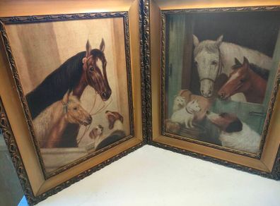 2 X Edward Peel Nineteenth Century oil on Canvas