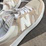 New Balance Trainers 480 UK 8 Beige Cream Suede Leather Retro Casual Sneakers Image 3