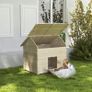 Wooden Duck House Poultry Coop for 2-4 Ducks with Openable Roof Raised Feet Air Holes Natural Image 7