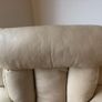 Cream leather sofa with 2 armchairs Image 10