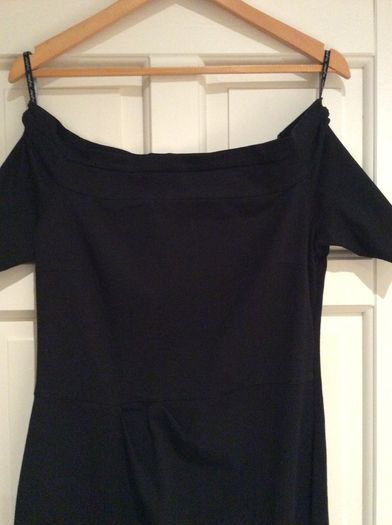 Stunning Italian Designer Byblos Dress black bateau neckline 14