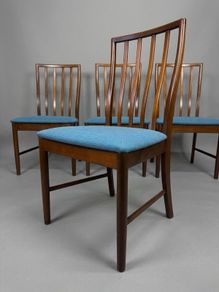 Set of 4 Vintage McIntosh Teak Dining Chairs (Newly Upholstered)