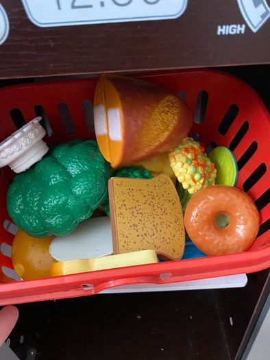 Wooden toy kitchen