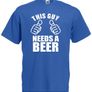 This Guy Needs A Beer  Mens funny t-shirt tee top shirt Image 2
