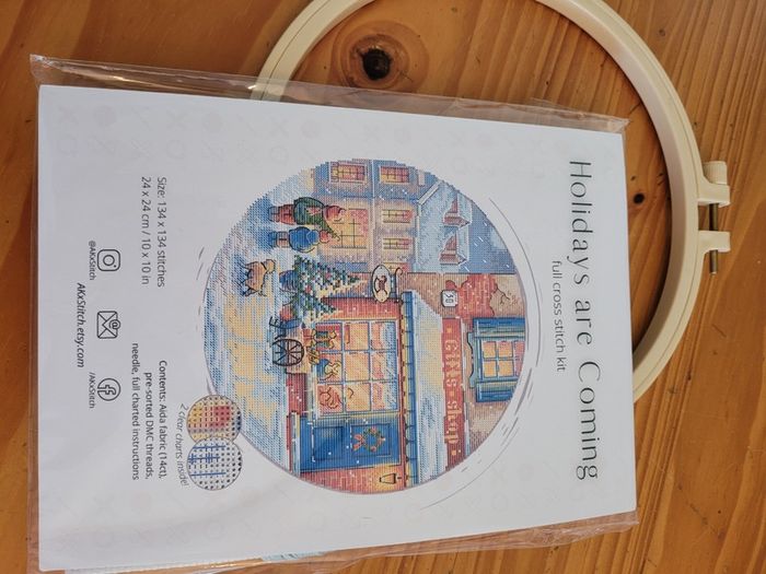 Christmas cross stitch embroidery kit