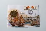 Macau 1980's coin stamp cover