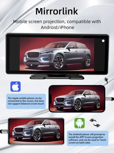 Universal 10 inch Screen Car Radio Multimedia WIFI Video Player Wireless Carplay Screen for Apple Or Android Auto