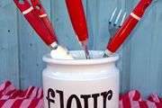 Vintage T.G. Green Flour Jar