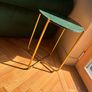 Beautiful Green Marble & Brass Coffee / Side Table Image 4