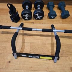 Dumbells and misc resistance set