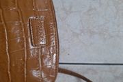 Osprey bag. Small tan leather bag with long shoulder strap