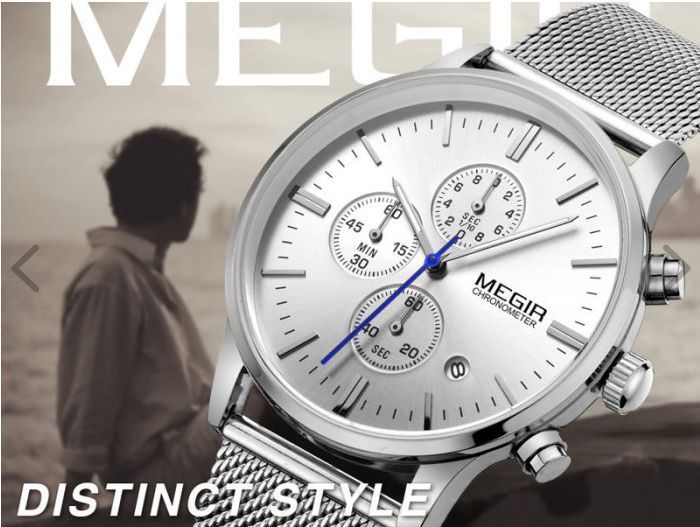 MEGIR Luxury Men Wrist Chronograph Watch