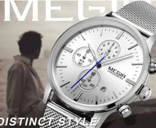 MEGIR Luxury Men Wrist Chronograph Watch