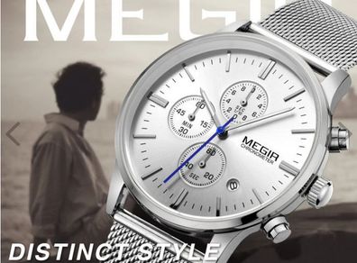 MEGIR Luxury Men Wrist Chronograph Watch