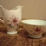 Beautiful Vintage Royal Albert "Elfin". 2 x Triplet, Milk Jug and Sugar Bowl. Image 8