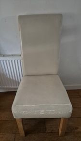 FREE 6 Soft Cream Leather Dining Chairs