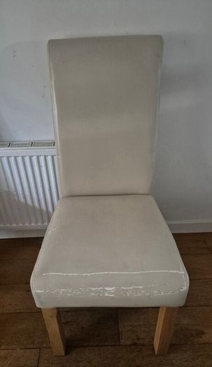 FREE 6 Soft Cream Leather Dining Chairs