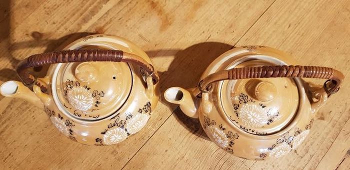 Vintage Pair Porcelain Japanese Teapots