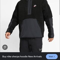 Nike half zip Sherpa hoodie