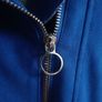Cobalt Blue Faux Suede Biker Jacket Image 5
