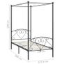 Canopy Bed Frame Grey Metal 120x200 cm Image 5