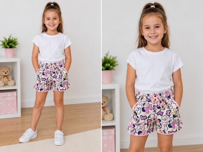 Disney Minnie Mouse Girls Shorts  Size 116 cm