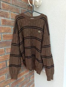 Vintage Lacoste Chunky Wool Jumper Mens XL