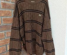 Vintage Lacoste Chunky Wool Jumper Mens XL