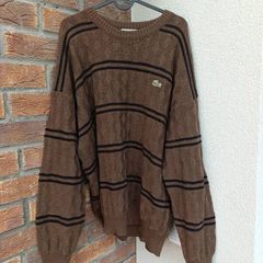 Vintage Lacoste Chunky Wool Jumper Mens XL