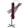 Cantilever Umbrella with Pole and LED Lights Bordeaux Red 250 cm Image 8