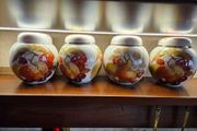 Set of stunning vintage lidded jars