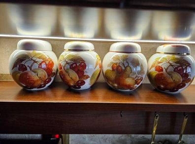 Set of stunning vintage lidded jars