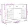 Sideboard with Drawers VIGO 113x40x75 cm Solid Wood Pine Image 5