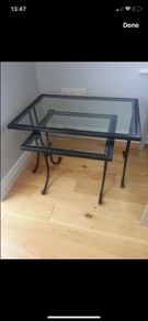 Iron & Glass Coffee Table Nest